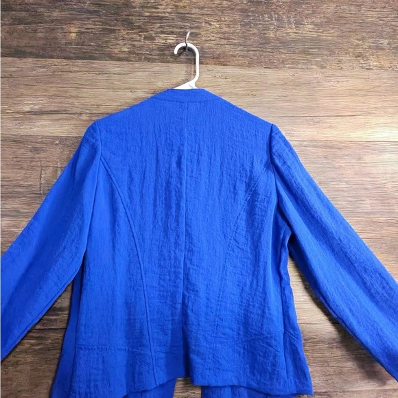 Chico's Royal Blue Textured Jacket Blazer - Picture 2 of 7